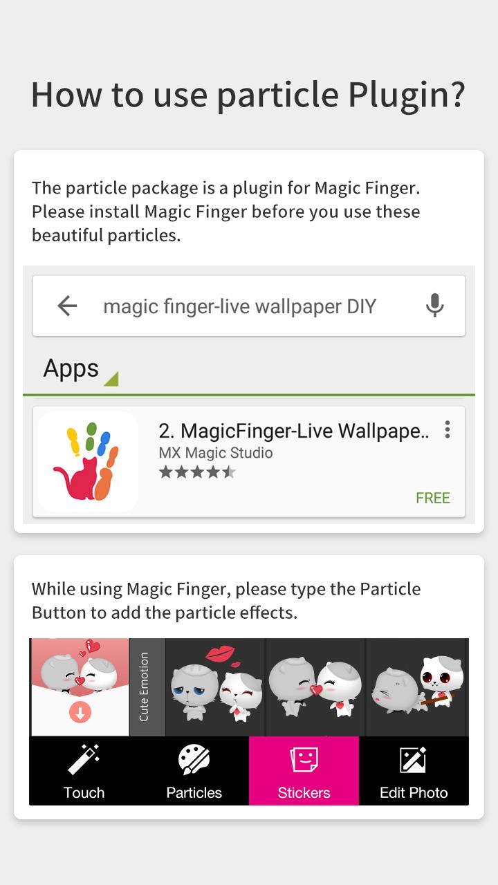 Android application Couple Cat-Magic Finger Plugin screenshort