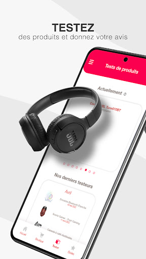 Android application Tester Des Produits screenshort