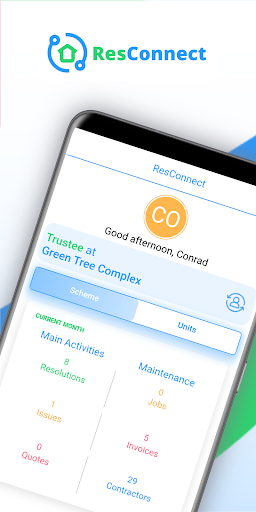 Android application ResConnect screenshort