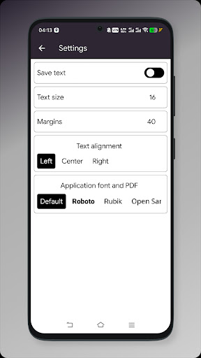 App screenshot