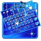 Blue Crystal Butterfly Keyboard Theme icon