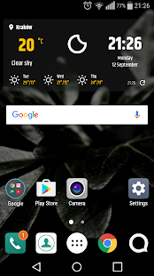 Einfaches Wetter und Uhr Bildschirmfoto