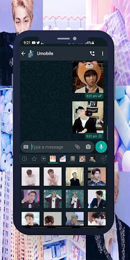 RM BTS Animated WASticker Screen 3