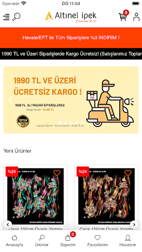 Android application Altınel İpek screenshort