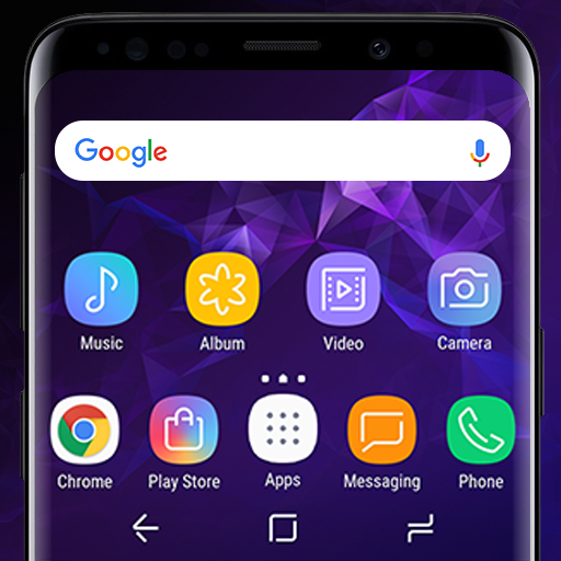 Galaxy S9 purple Theme logo
