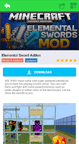 Elemental Swords Addon  Add-ons for Minecraft PE