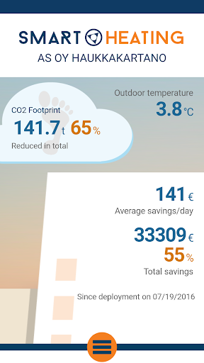 Android application Smart Heating App screenshort