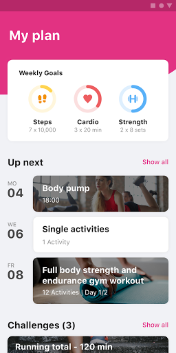 Android application I AM WOMAN Personal Training screenshort