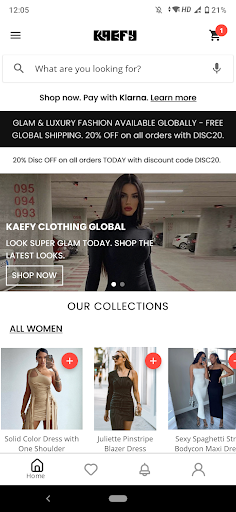 Android application KAEFY Clothing Global screenshort