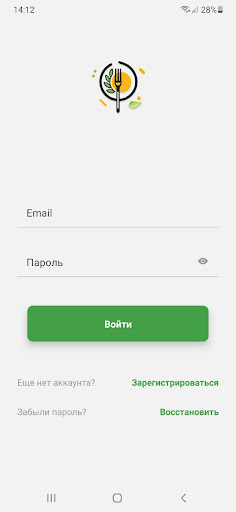 Android application MealRush screenshort