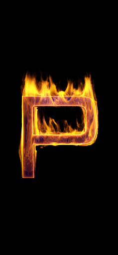 Android application Fire Letter P Live Wallpaper screenshort