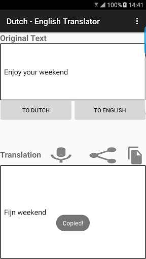 English - Dutch Translator Screen 2
