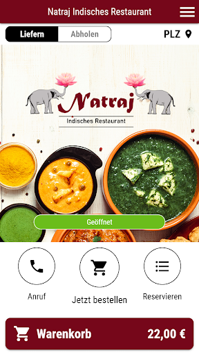 Android application Natraj Indisches Restaurant screenshort