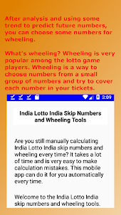 India Lotto India Skip #,Wheel