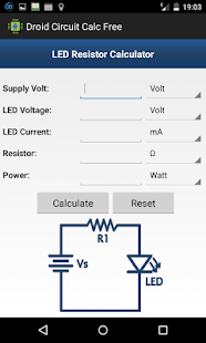 Droid Circuit Calc Pro Captura de pantalla