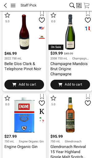 Android application Town Wine & Spirits screenshort