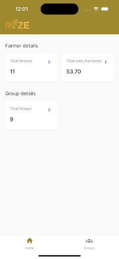 Android application Rize screenshort