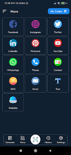 WiFi QR Code Scanner,Generator Screen 2