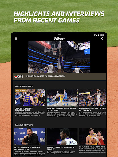 Screenshot of Spectrum SportsNet: Live Games