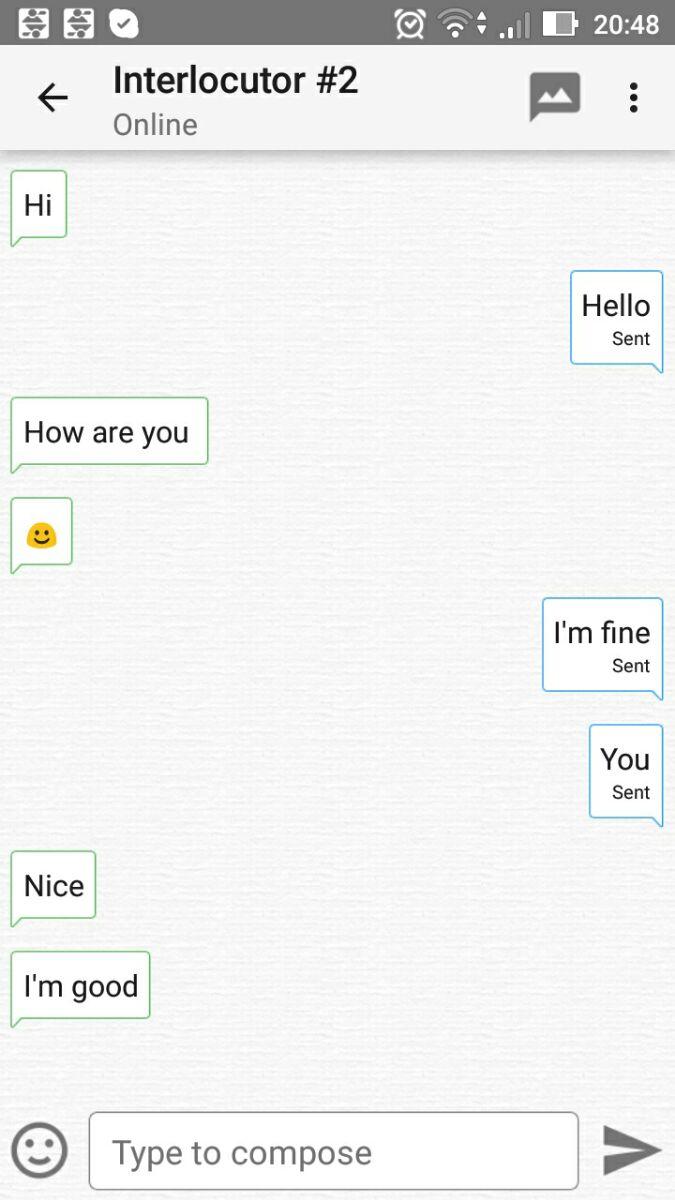 Android application Anonymous chat screenshort