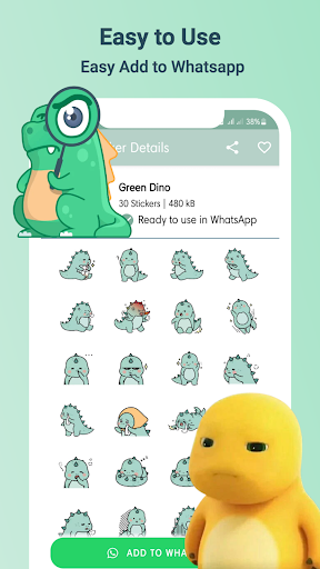 WASticker - Cute Dino Stickers Screen 3