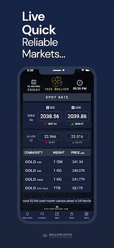 Android application Yass Bullion screenshort