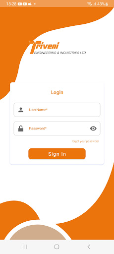 Android application Triveni Group HRMS screenshort