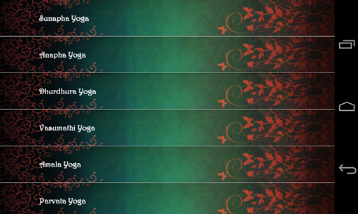 Vedic Astrology Yoga Screen 2