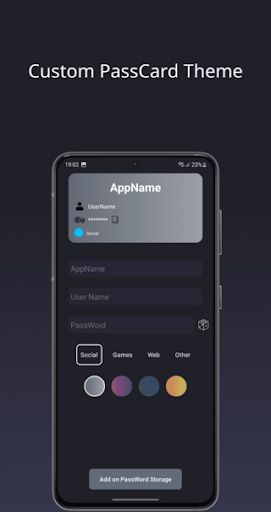Password storage Screen 3