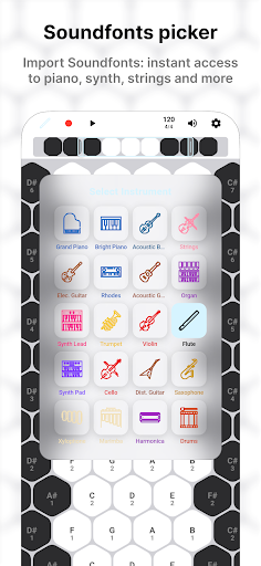 Hex MIDI - Isomorphic Keyboard screenshot 2