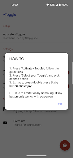 vToggle - Samsung Bixby remap Screen 3