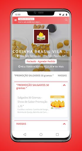 Android application Coxinha Brasil Vila Ré screenshort