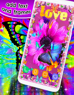Neon Butterflies Wallpaper ud83eudd8b Free Live Wallpapers 6.7.13 APK screenshots 3