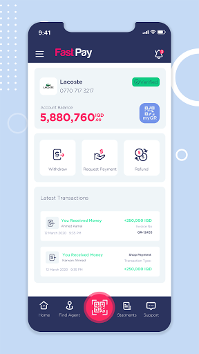 Android application Fastpay Merchant screenshort