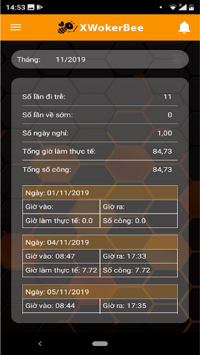 XWorkerBee - Chấm công Screen 3
