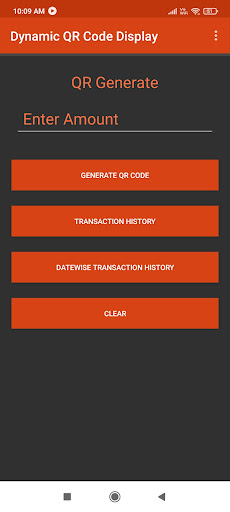 Android application Dynamic QR Code Display screenshort