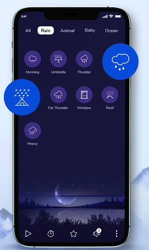 Android application Sleepy Nights Music screenshort
