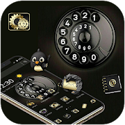 Black Business Delicate Telephone Theme  Icon