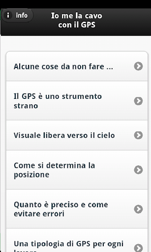 Android application Io me la cavo con il GPS screenshort