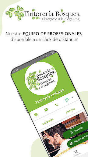 Android application Tintorería Bosques screenshort