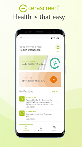Android application my cerascreen screenshort