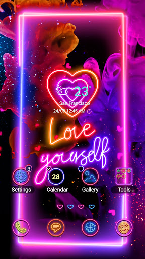 Android application Ink Drop Heart - Wallpaper screenshort