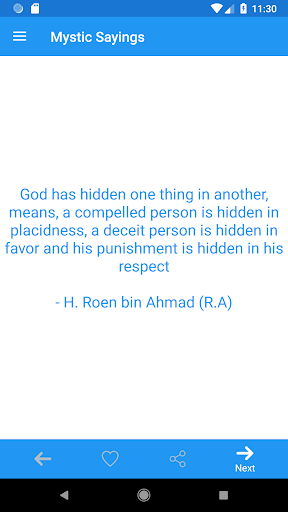 Android application Mystic Sayings screenshort