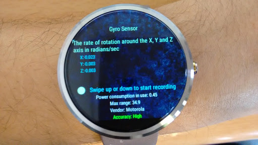 Wrist Sensors Screen 2