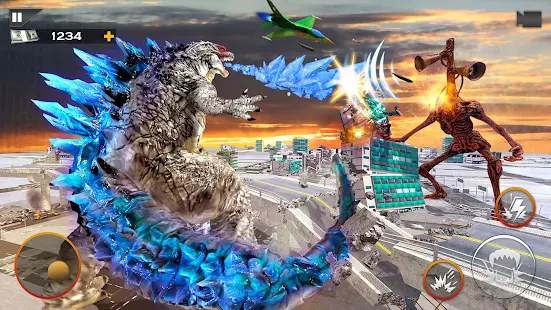 Monster Smash City Godzilla vs Siren Head v1.0.4 Mod (Unlimited Gold Coins + No Ads) Apk