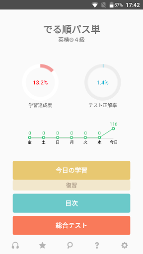 Android application でる順パス単 英検® 4級 [旺文社] screenshort