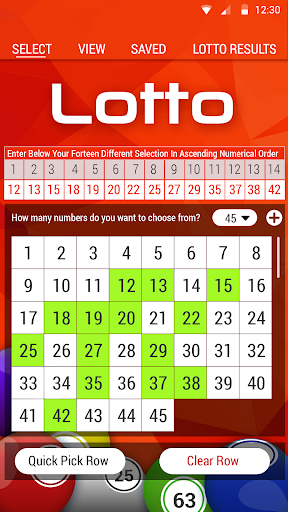Lotto Winning Numbers Screen 2