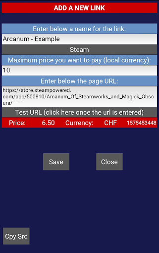 G Price Tracker Screen 2