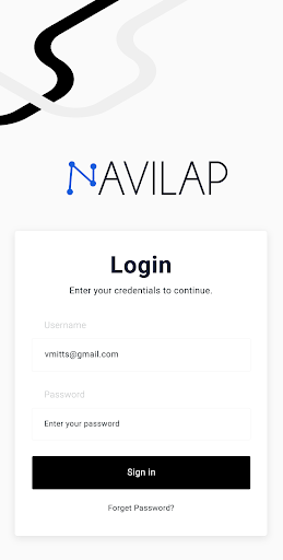 Android application Navilap screenshort