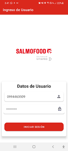 Android application SalmoTrack screenshort